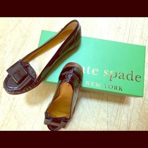 Kate Spade patent flats with short heel